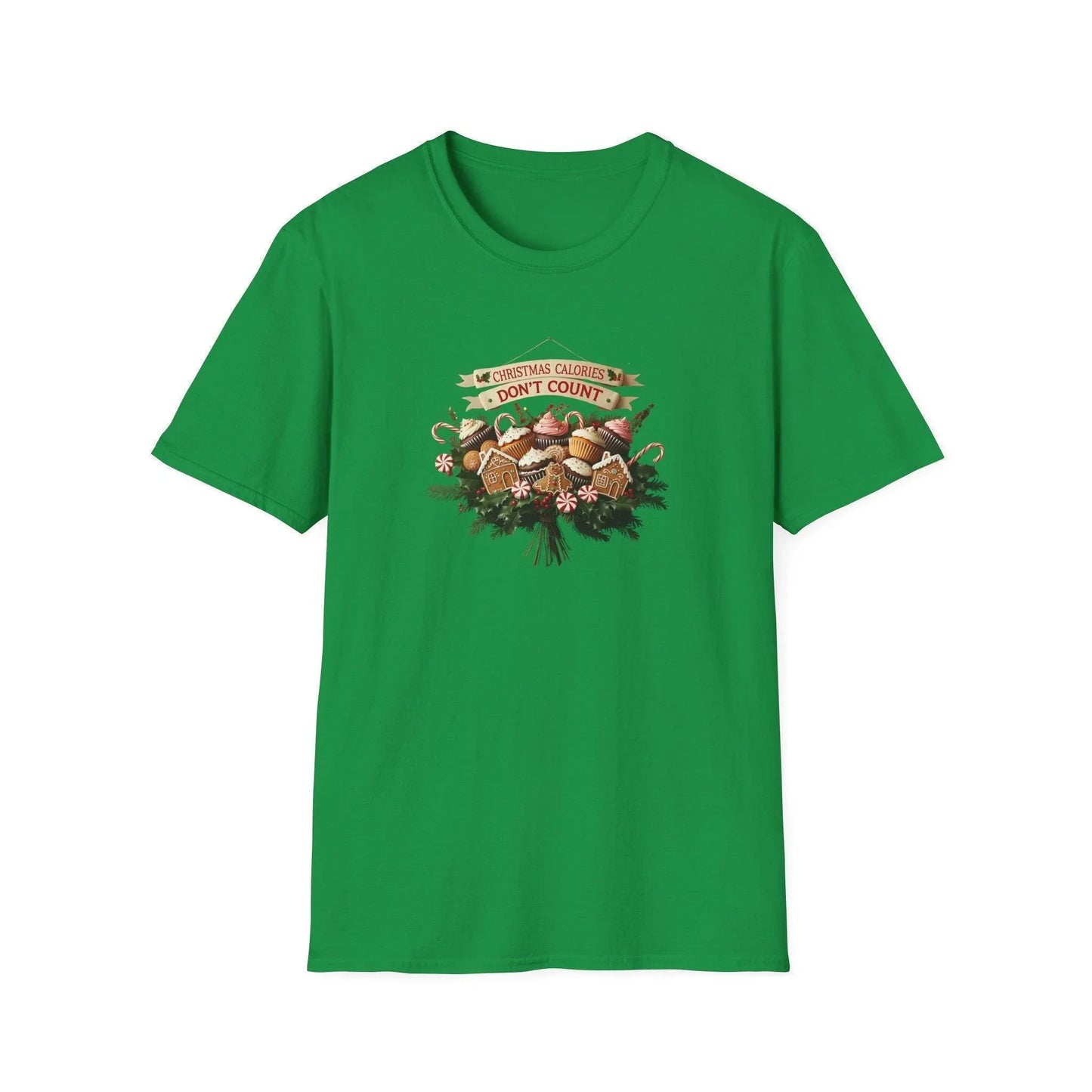 Christmas Calories Don't Count 🎅🎄 - Unisex Softstyle T-Shirt 🍪🎁 - Whippie's