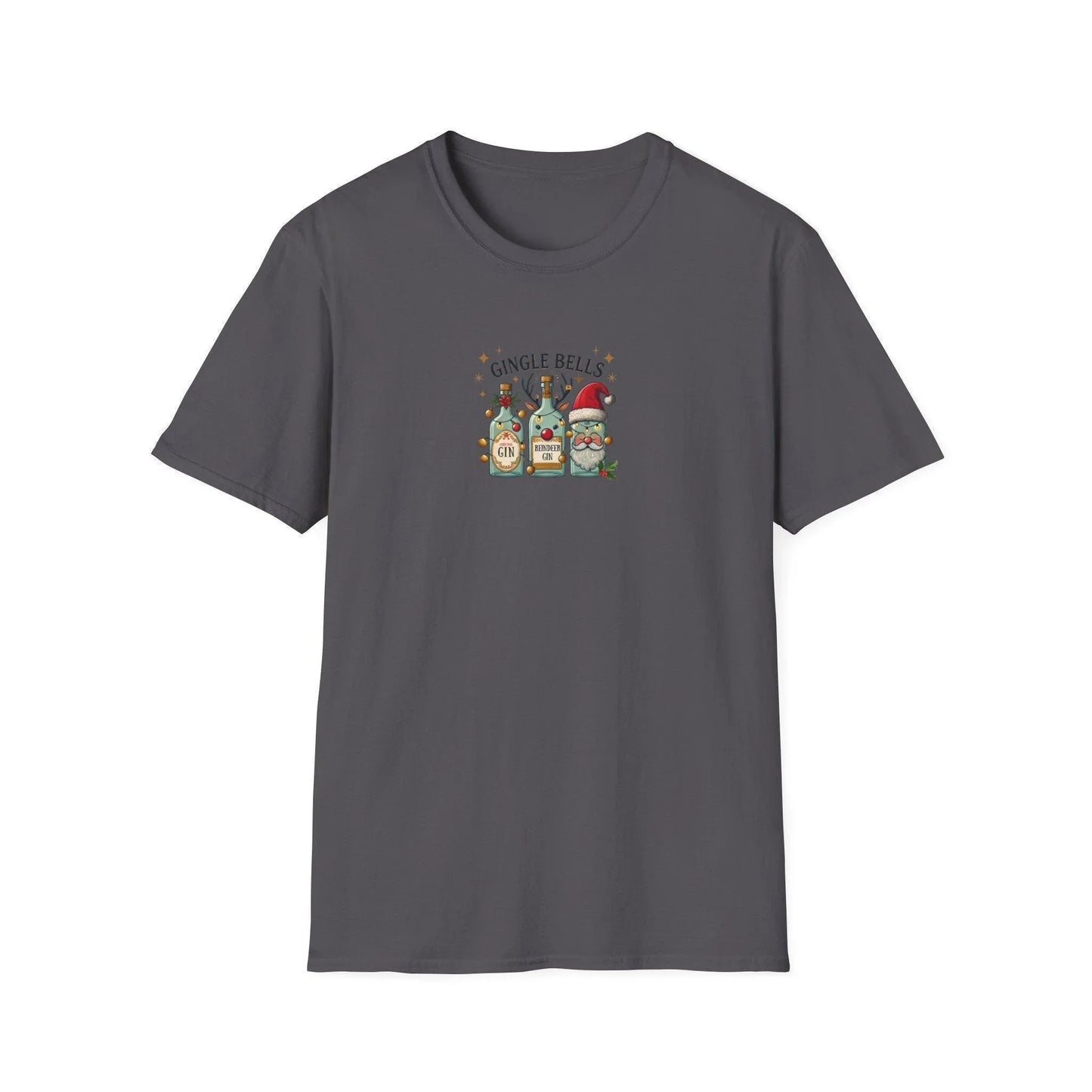 Gingle Bells, Gin All the Way! 🎄🎅🍸 - Unisex Softstyle T-shirt - Whippie's