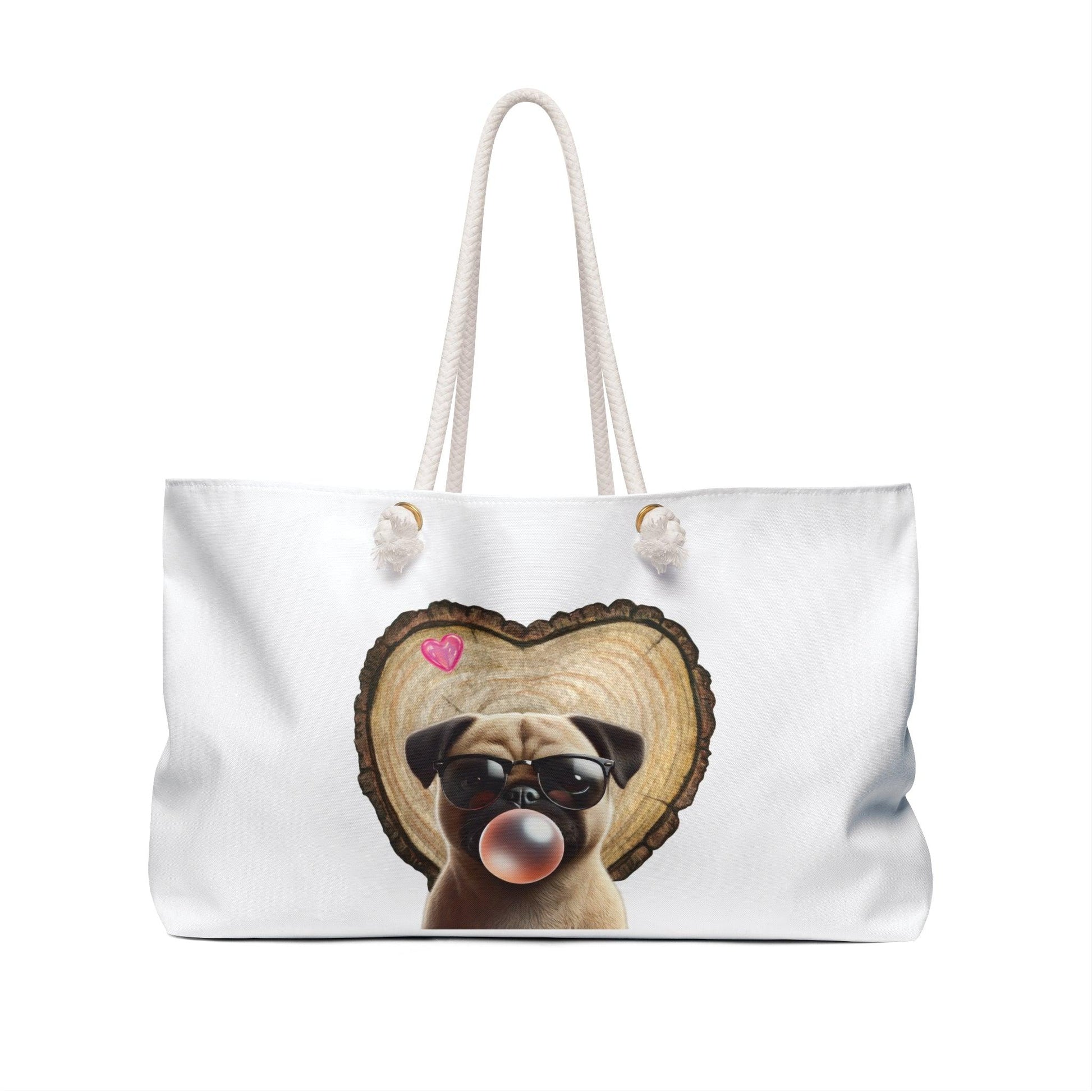 Pug Love Weekender Tote Bag - 🐶💕 Pack Your Bags for a Weekend of Fun! 💕🐶 - Whippie's