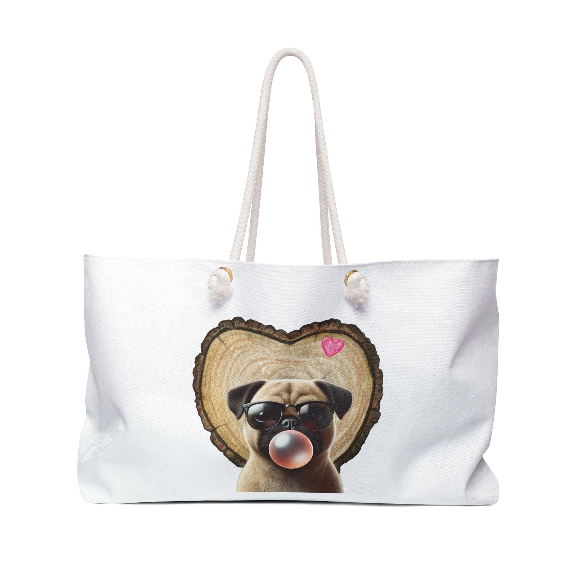 Pug Love Weekender Tote Bag - 🐶💕 Pack Your Bags for a Weekend of Fun! 💕🐶 - Whippie's