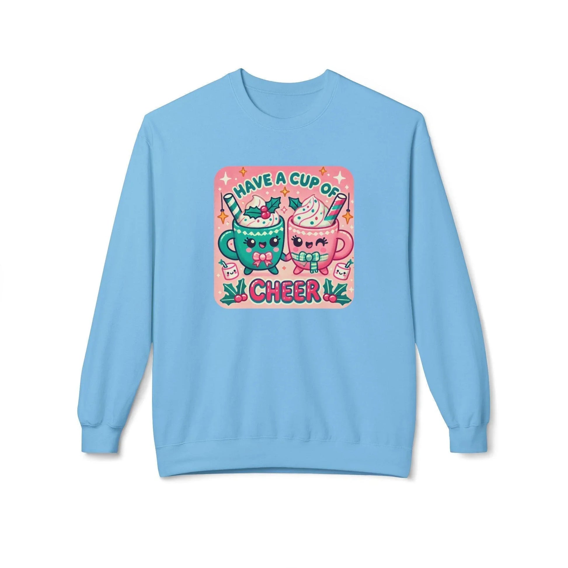 ☕ Have a Cup of Cheer! 😊 Unisex Fleece Sweatshirt ✨ - Whippie's
