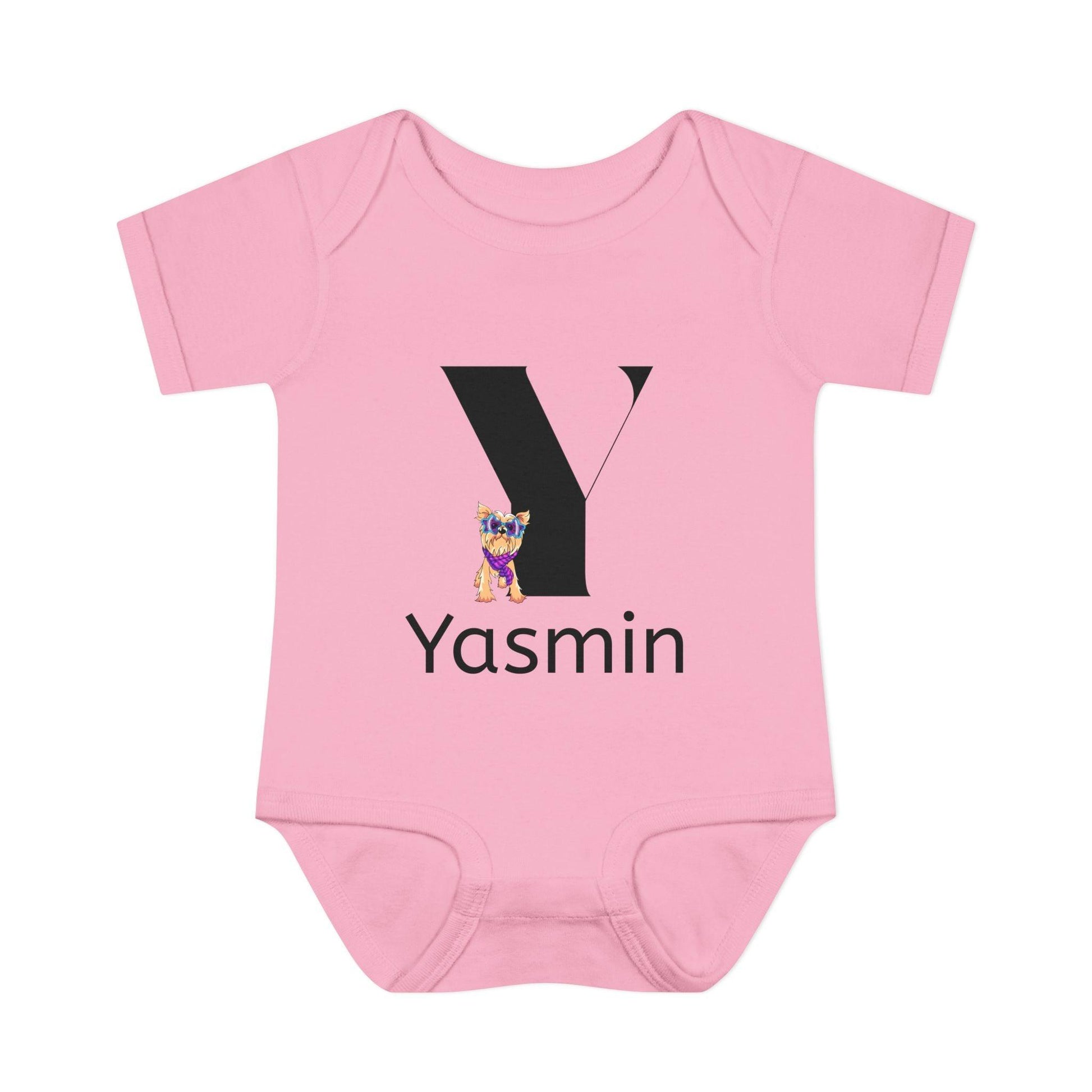 Alphabet Adventures: Letter Y - Yappy Yorkie Baby Onesie - Personalizable - Whippie's