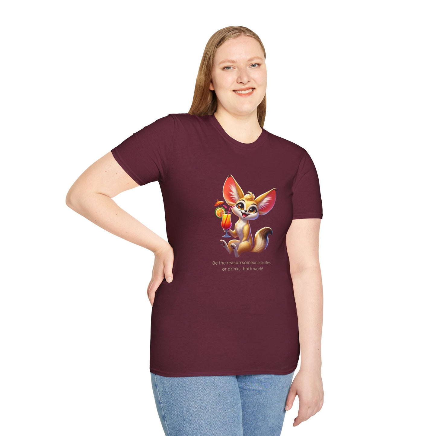Fennec Fox Cocktail - Cheers to Good Times and Smiles! Unisex T-shirt