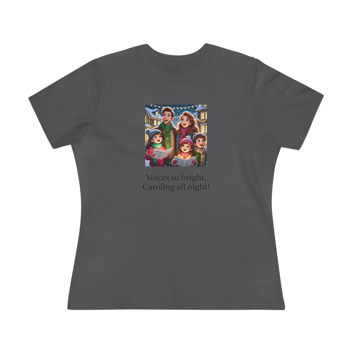 Voices so bright, Caroling all night! - Women's Softstyle Tee - Whippie's