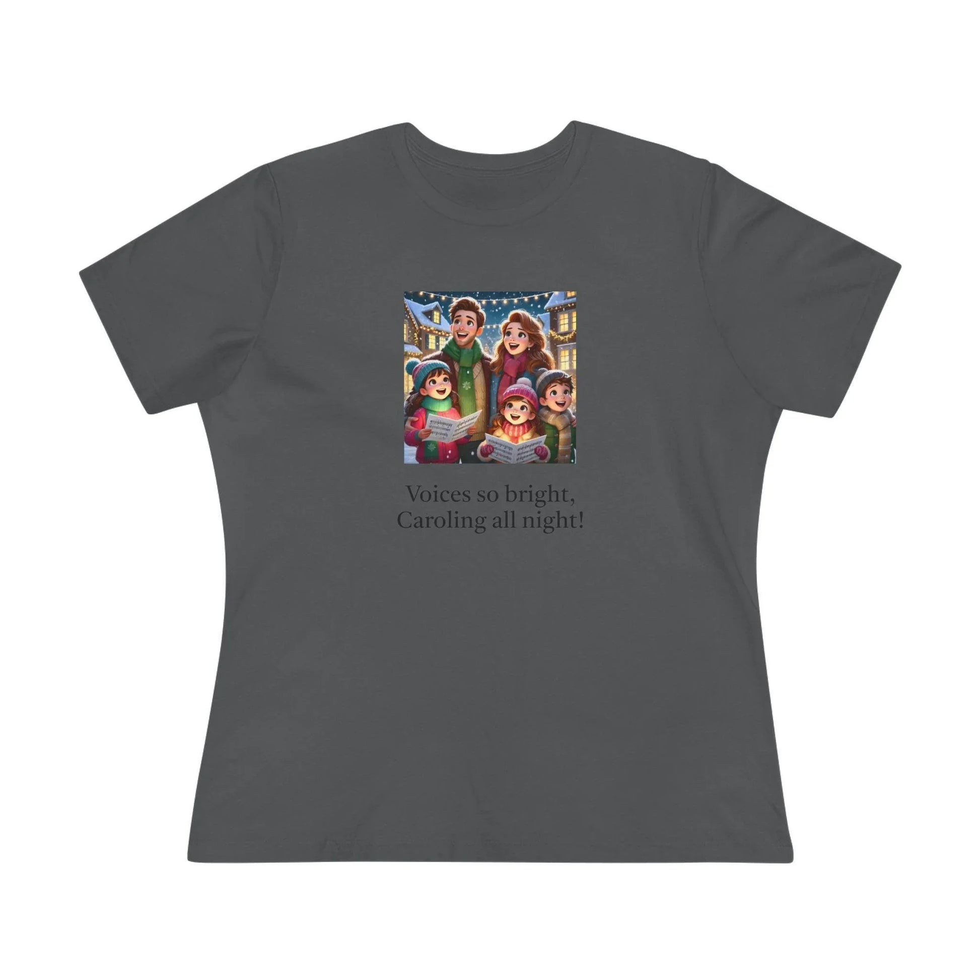 Voices so bright, Caroling all night! - Women's Softstyle Tee - Whippie's