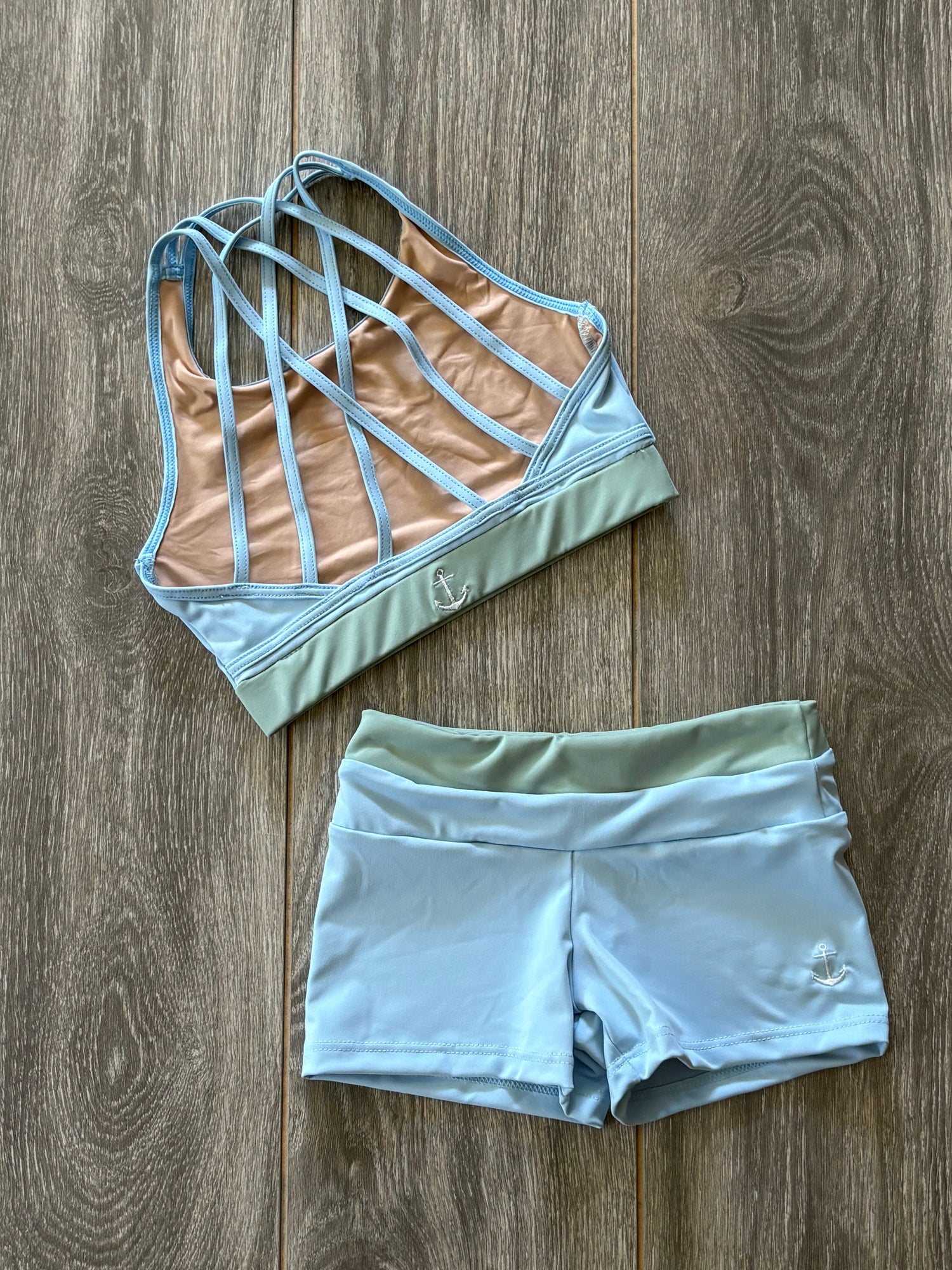 Sorrento Sea Glass Set girls dancewear set front view