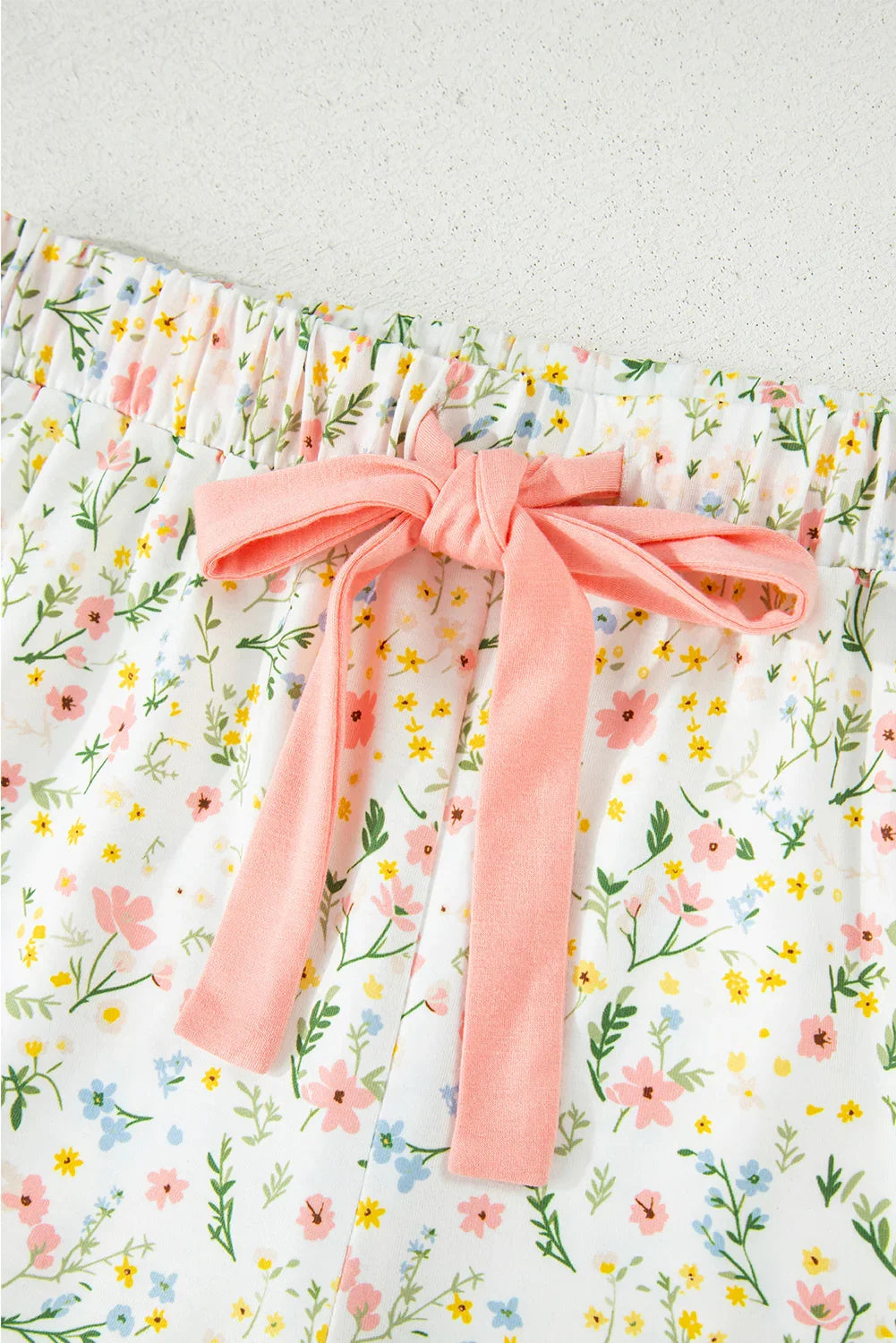 Contrast Piping Cute Pajamas | Cherries, Polka Dot, White Floral, Pink Floral
