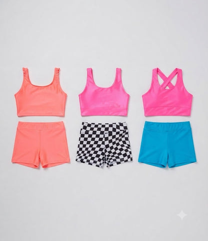 High Waisted Girls Dance Shorts