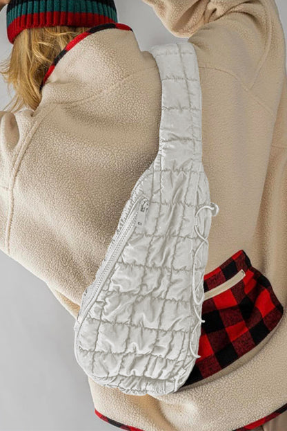Marshmallow Quilted Sling Bag | Drawstring Crossbody Bag
