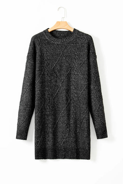 Cable Knit Sweater Dress