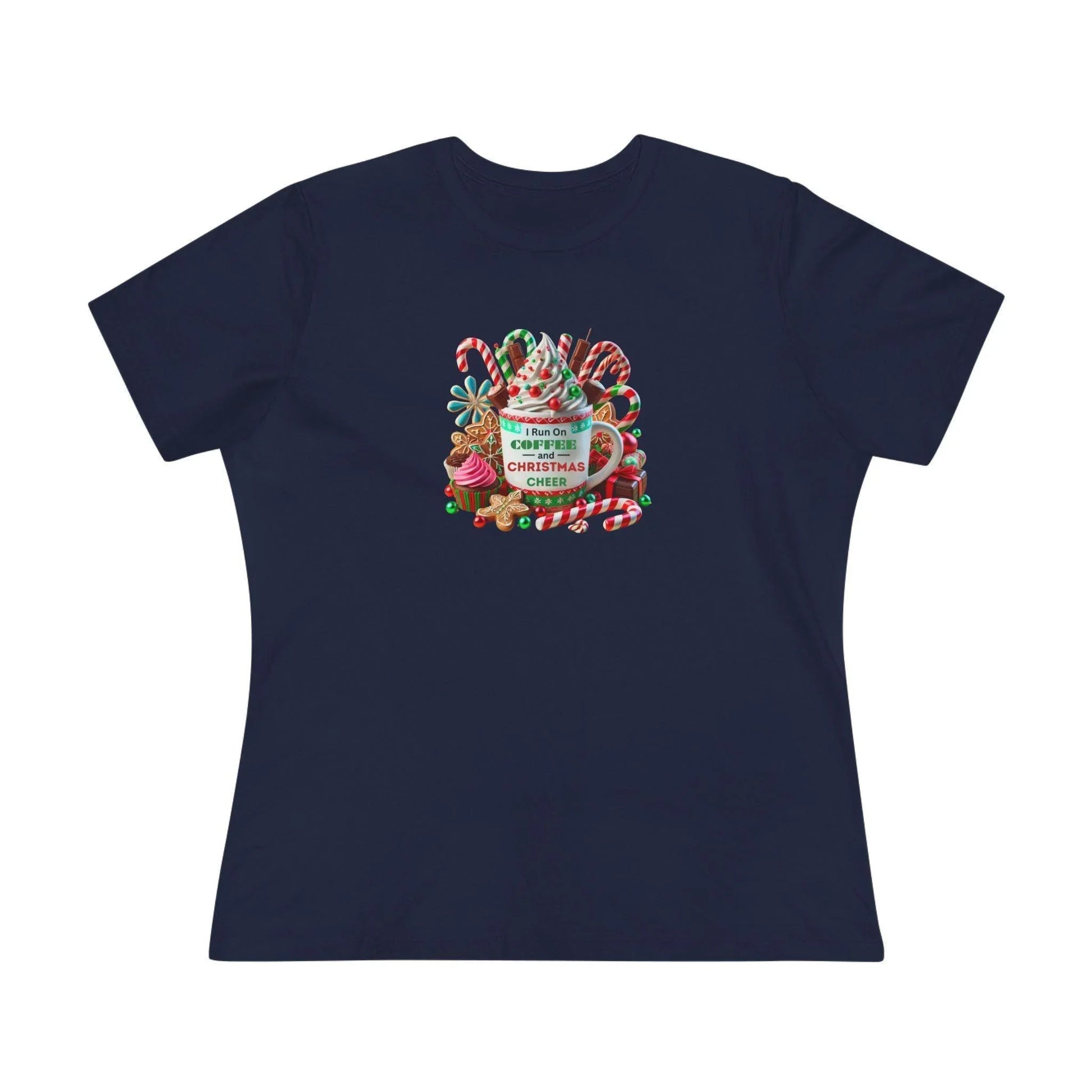 ☕🎄 I Run on Coffee & Christmas Cheer 🎁🌟 - Women's Softstyle Tee - Whippie's