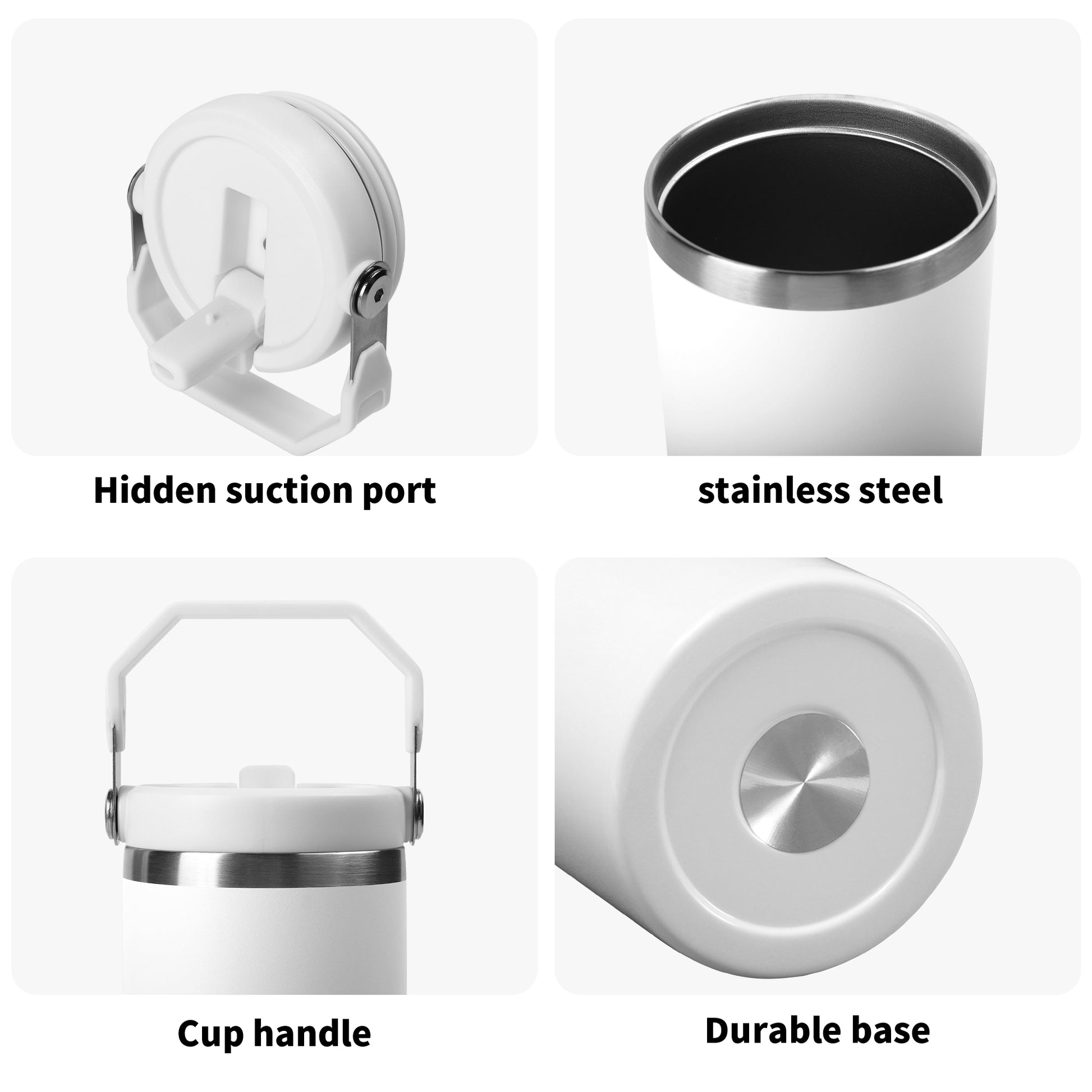 USA 250 Tumbler Handle, Stainless Steel, Cup Handle, Durable Base