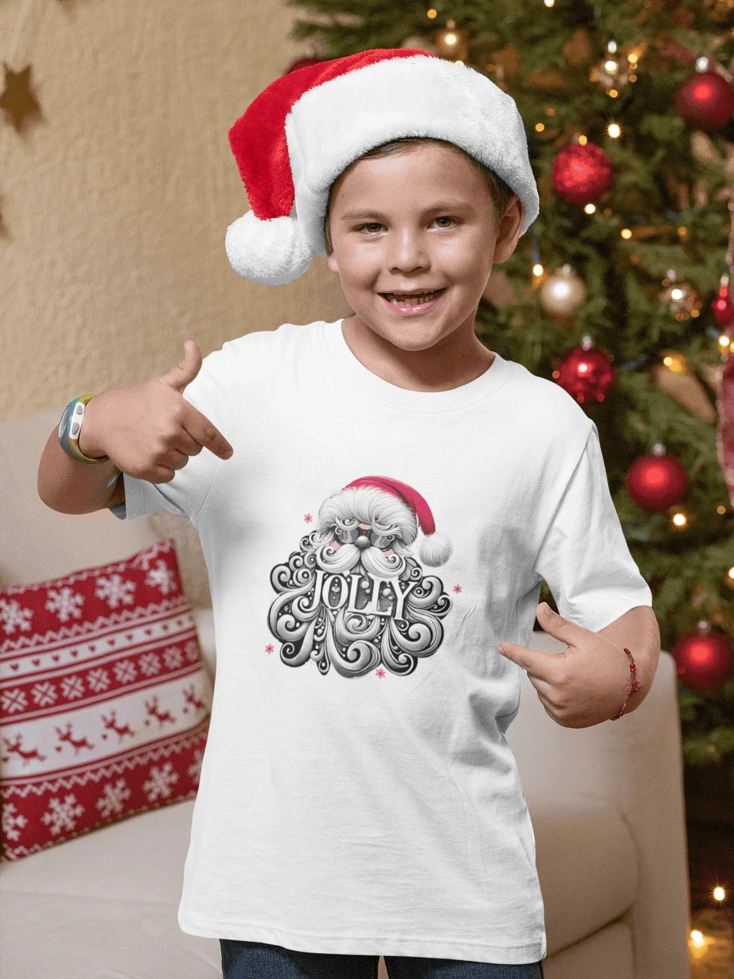 Jolly Santa 😎🎅 - Kids Unisex Heavy Cotton Tee - Whippie's