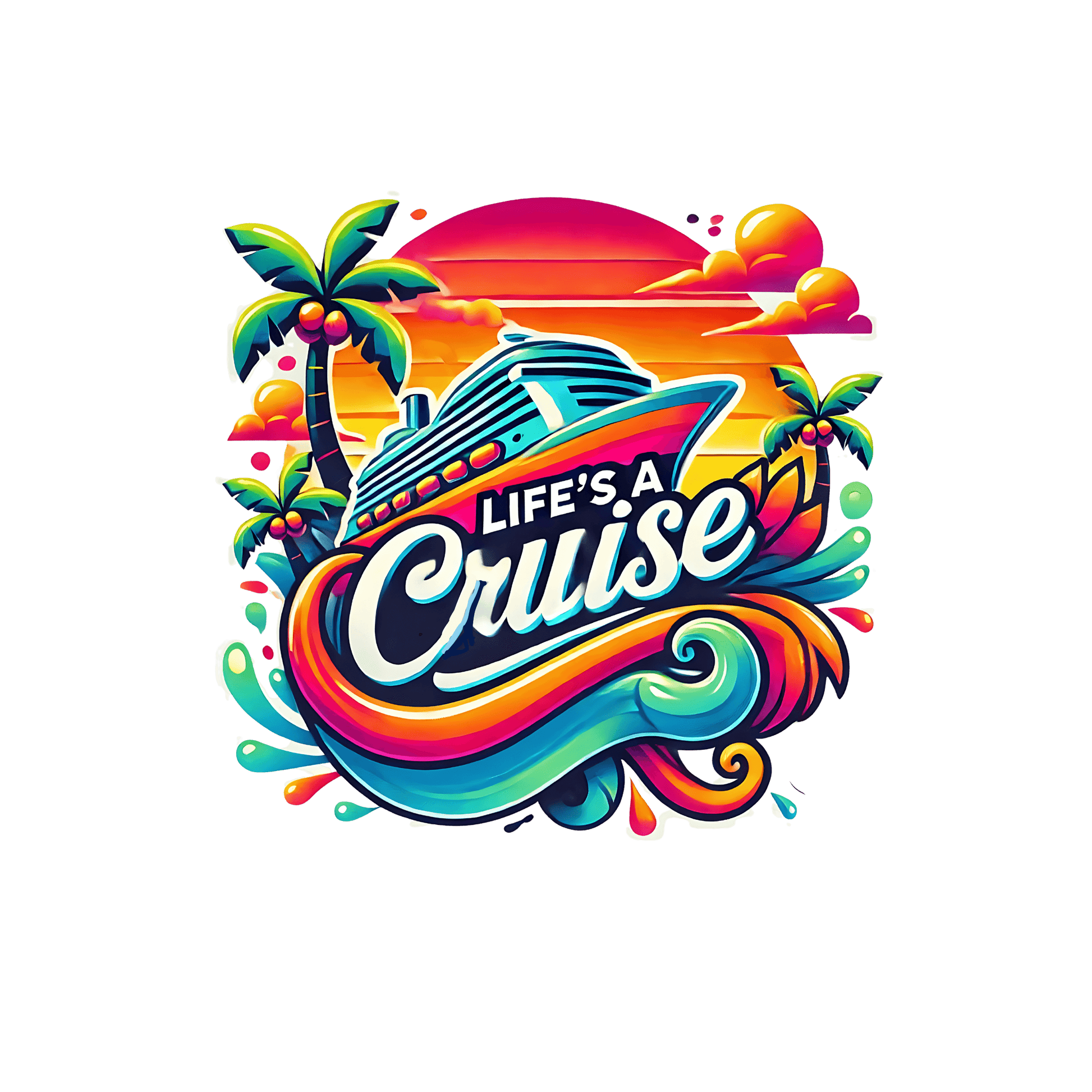 Life's a Cruise 🛳️🌴☀️ - Women's Racerback Dress - Whippie's