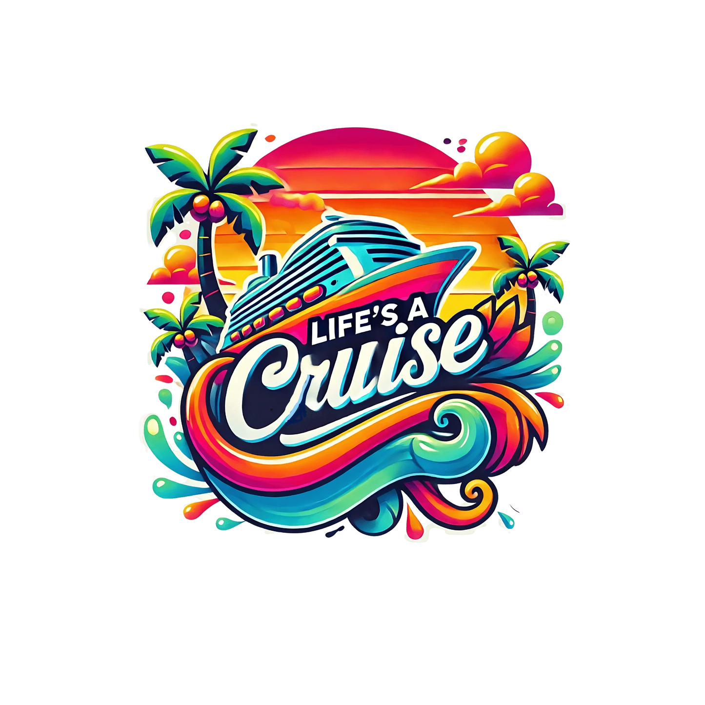 Life's a Cruise 🌊☀️🚢🌴 Kids Unisex Tee - Whippie's
