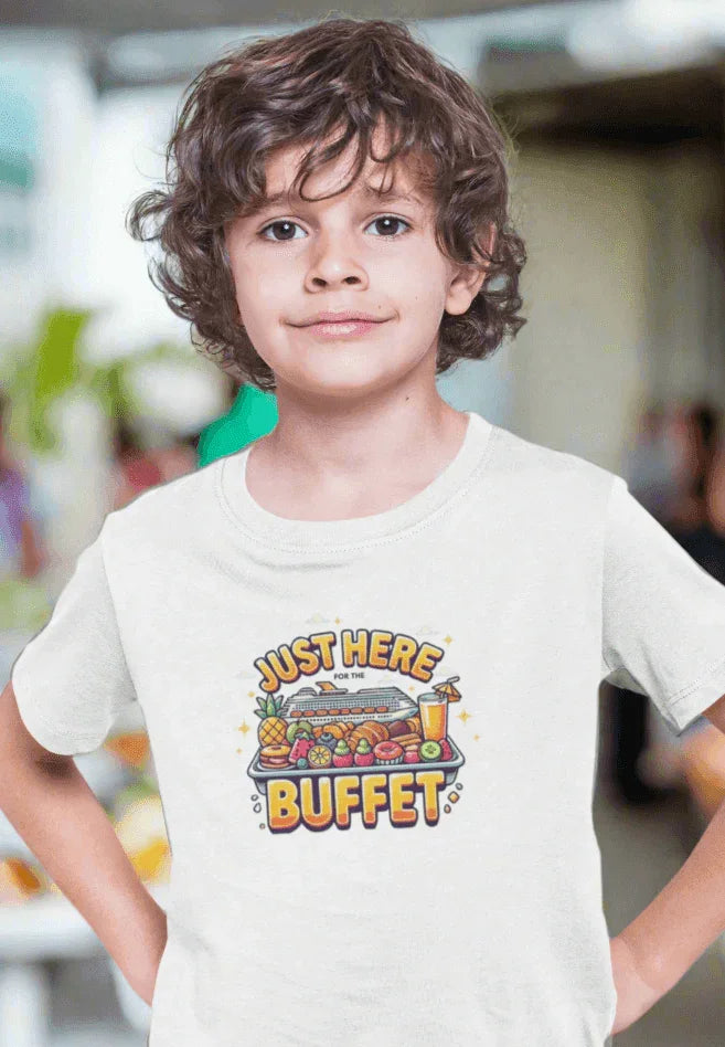Just Here for the Buffet" Kids' Tee! 🛳️🍽️ (Yummy! 😋) - Whippie's