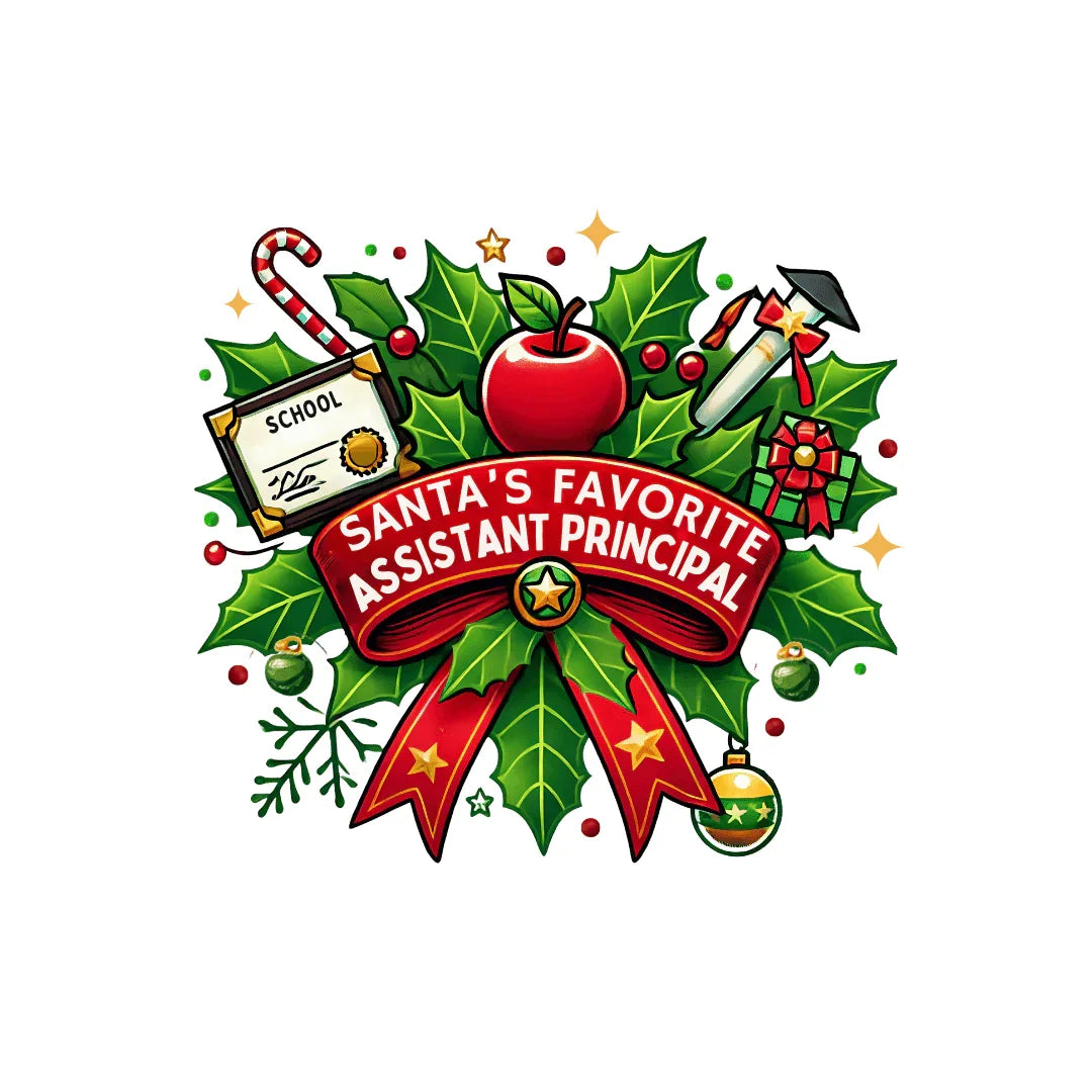 Santa's Favorite Assistant Principal Unisex Tee 🍎🎅 - Whippie's