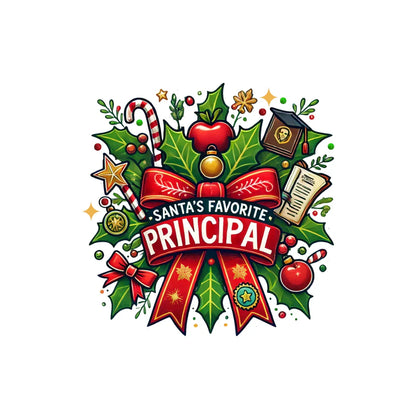 Santa™s Favorite School Principal Christmas Shirt | Unisex Tee