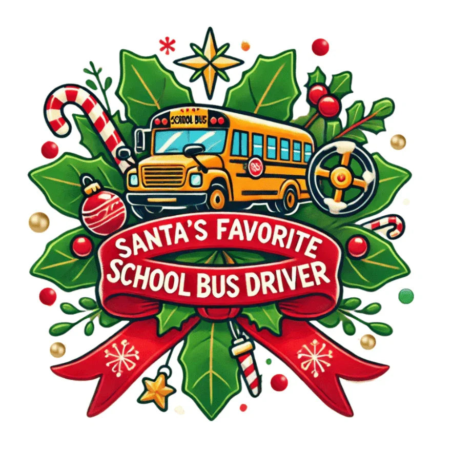 Santa's Favorite School Bus Driver Unisex Tee 🚌🎅 - Whippie's