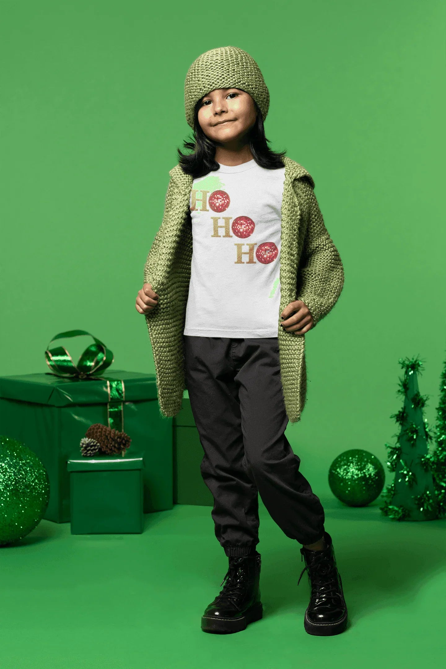 Ho Ho Ho Kids' Tee ✨ (with Disco Ball O's!) - Whippie's