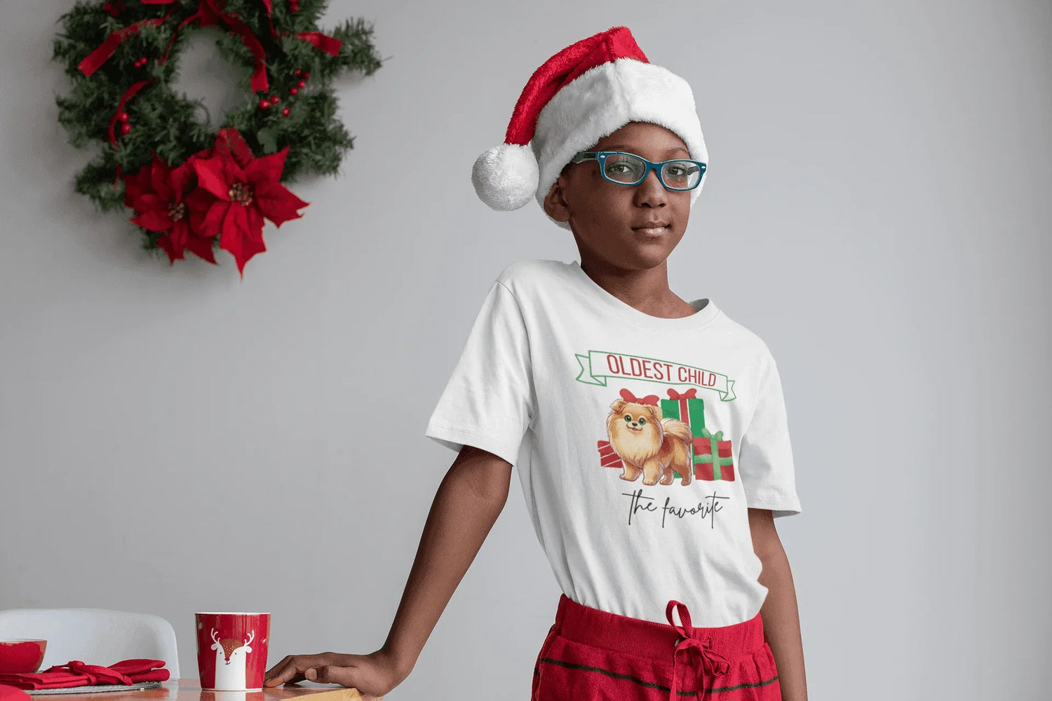 Oldest Child, The Favorite 🎁🐶 Pomeranian - Kids' Tee! 🎁👑 - Whippie's