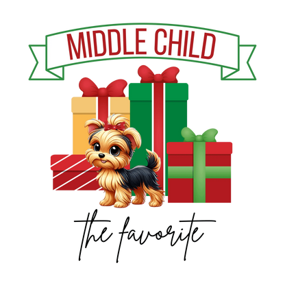 Middle Child, The Favorite 🎁🐶Yorkie - Kids' Tee! 🎁👑 - Whippie's