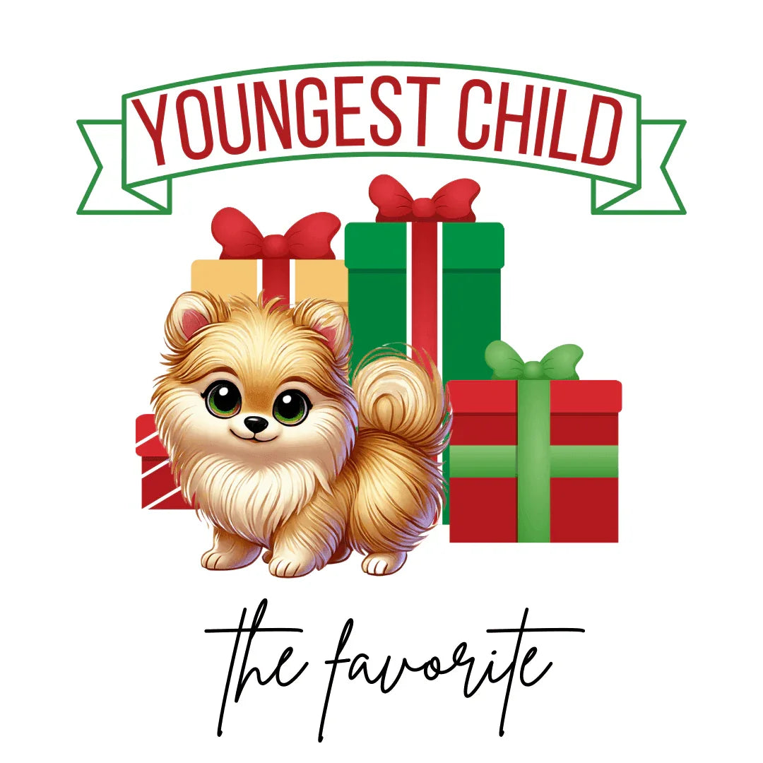 Youngest Child, The Favorite 🎁🐶 Pomeranian - Unisex Tee! 🎁👑 - Whippie's