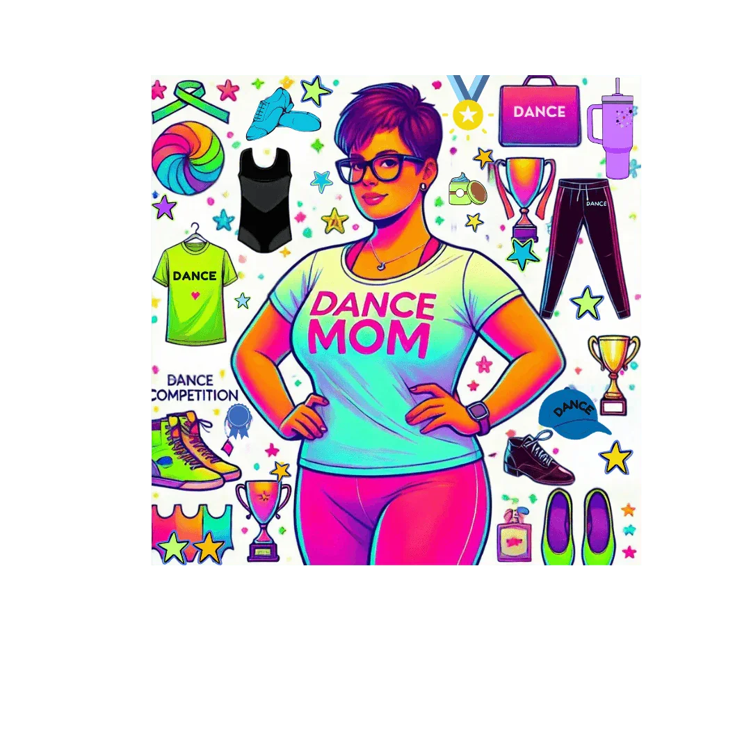 Dance Mom: "You've Got This" - Brunette with Glasses Mom - Short Hair - Boy Dancer - Women's Softsyle Tee - Whippie's