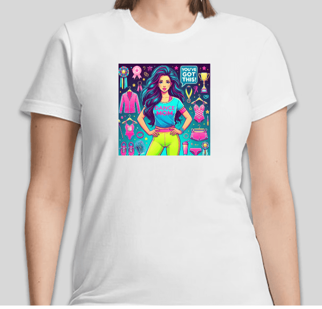 Dance Mom Magic (Black Hair) - A Colorful Celebration 🌈 - Women's Softstyle Tee - Whippie's