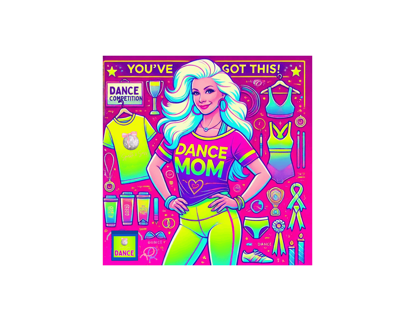 Dance Mom Magic (White Hair) - A Colorful Celebration 🌈 - Women's Softstyle Tee - Whippie's