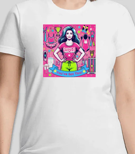 Dance Mom Magic (Brunette Mom) - A Colorful Celebration 🌈 - Women's Softstyle Tee - Whippie's