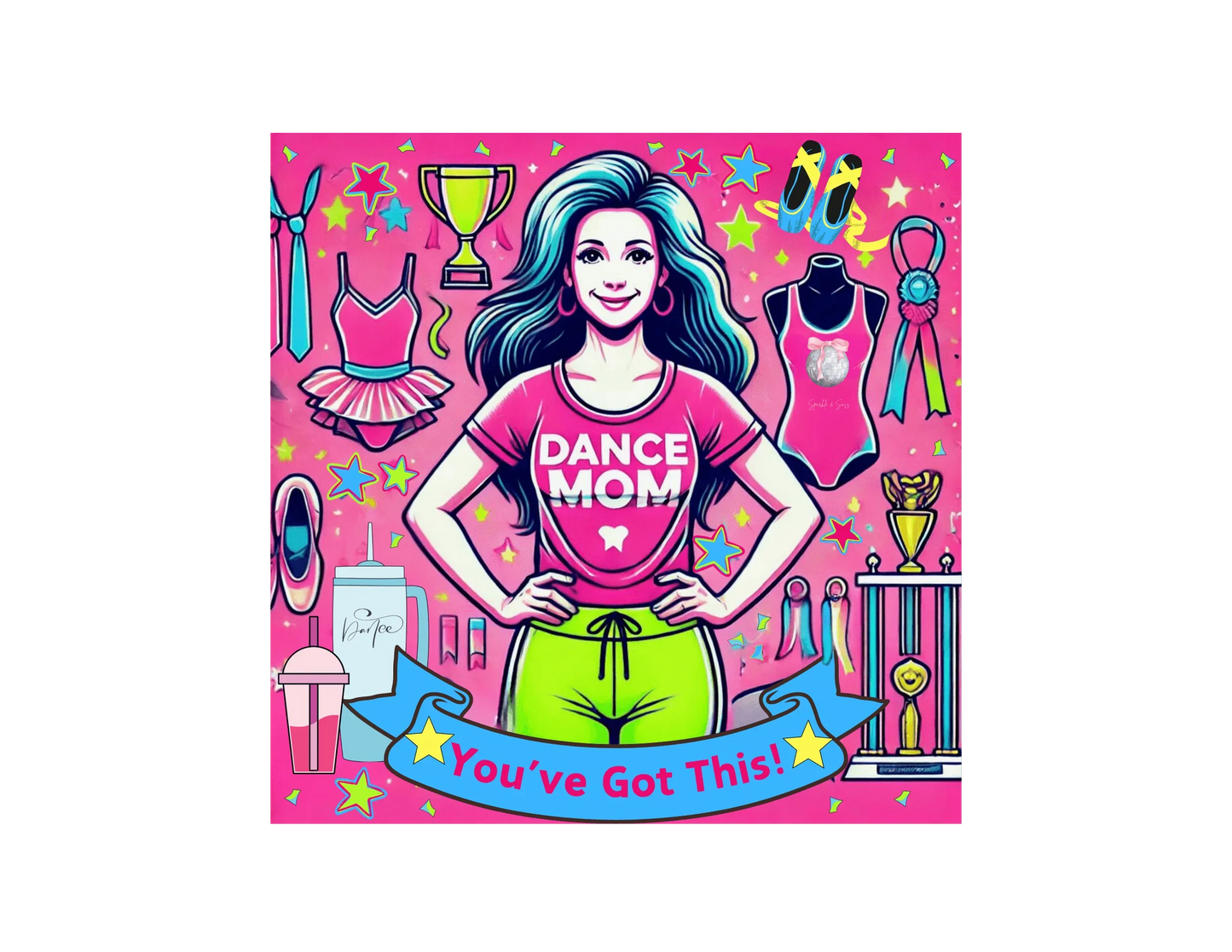 Dance Mom Magic (Brunette Mom) - A Colorful Celebration 🌈 - Women's Softstyle Tee - Whippie's