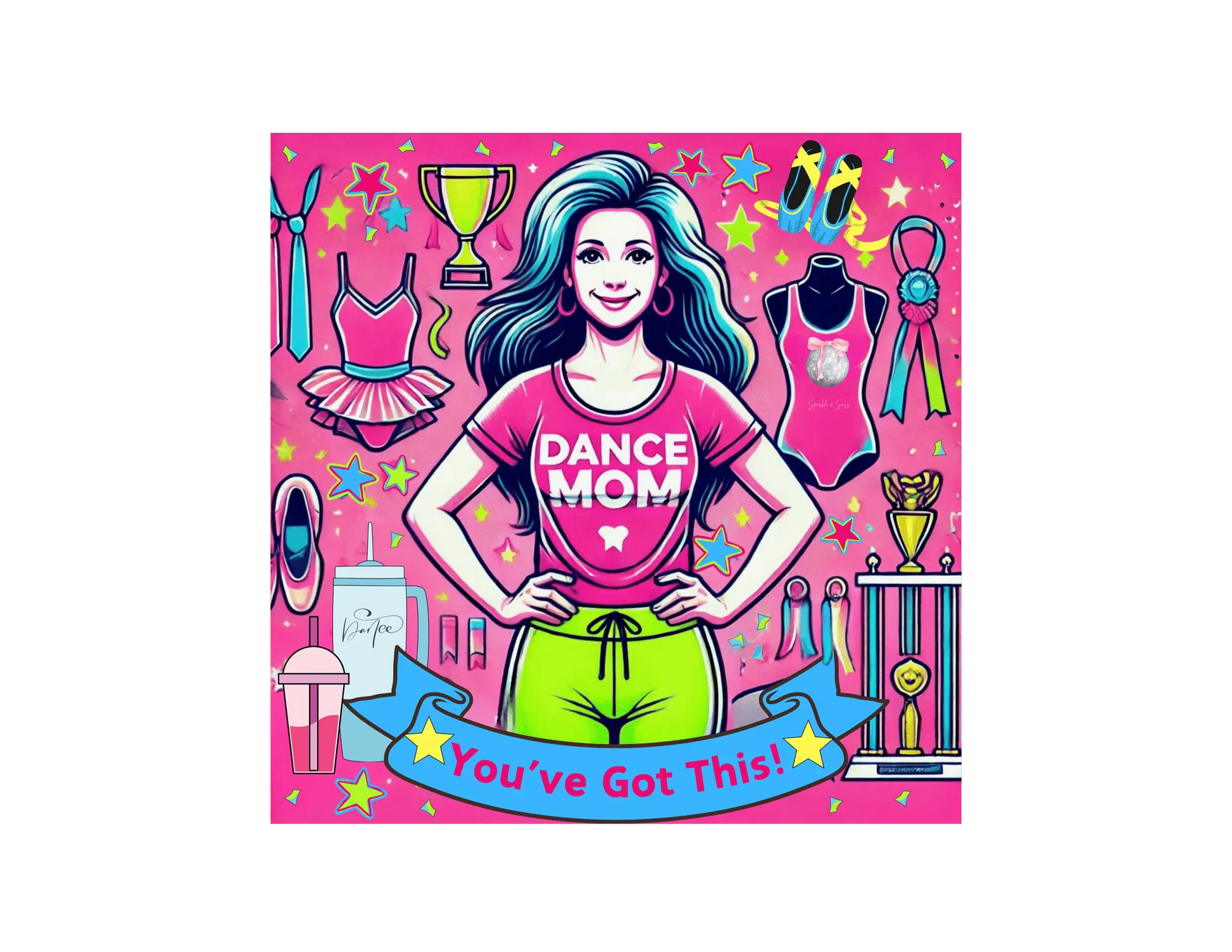 Dance Mom Magic (Brunette Mom) - A Colorful Celebration 🌈 - Women's Softstyle Tee - Whippie's