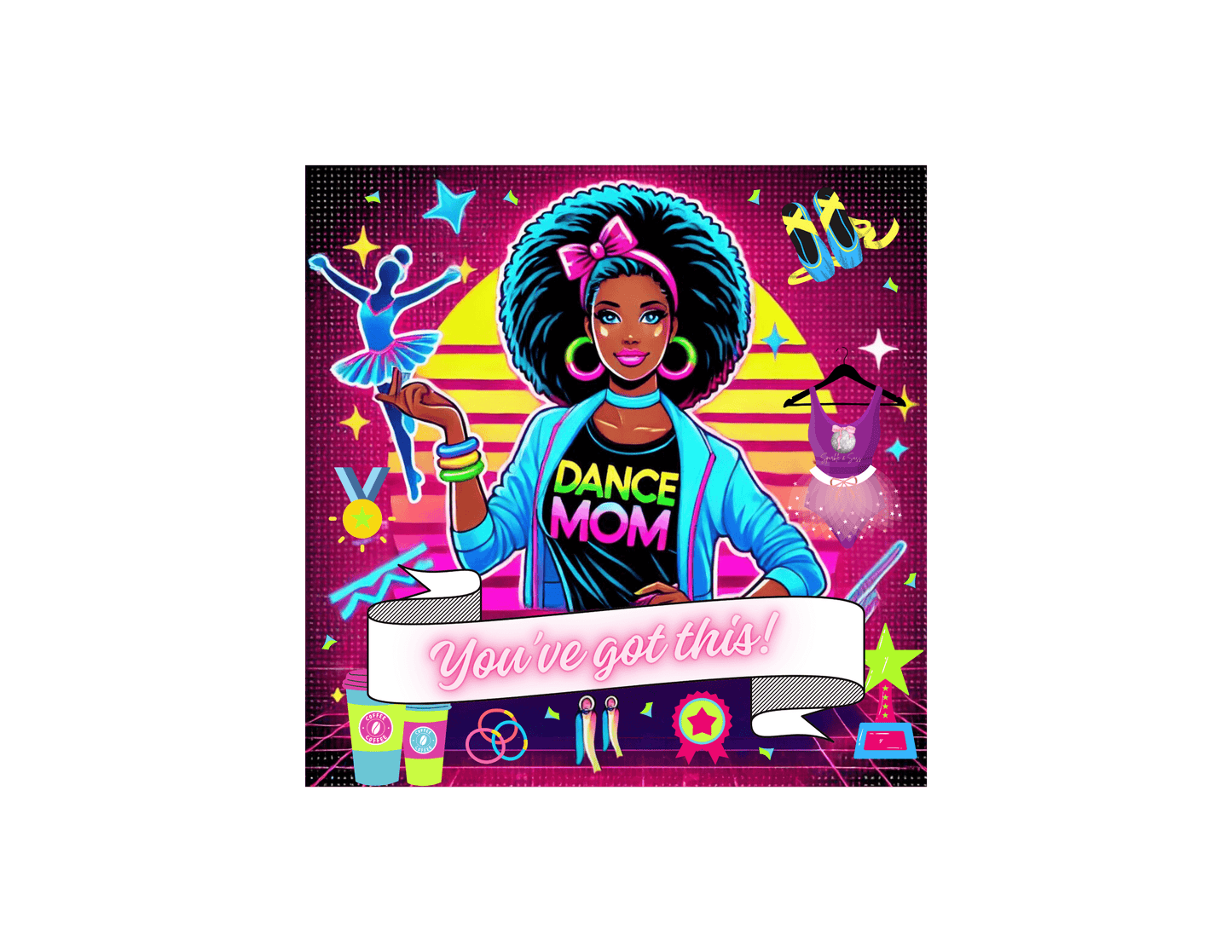 You've Got This! Dance Mom (Black Mom) - A Sparkling Performance ⭐️ Women's Softstyle Tee - Whippie's