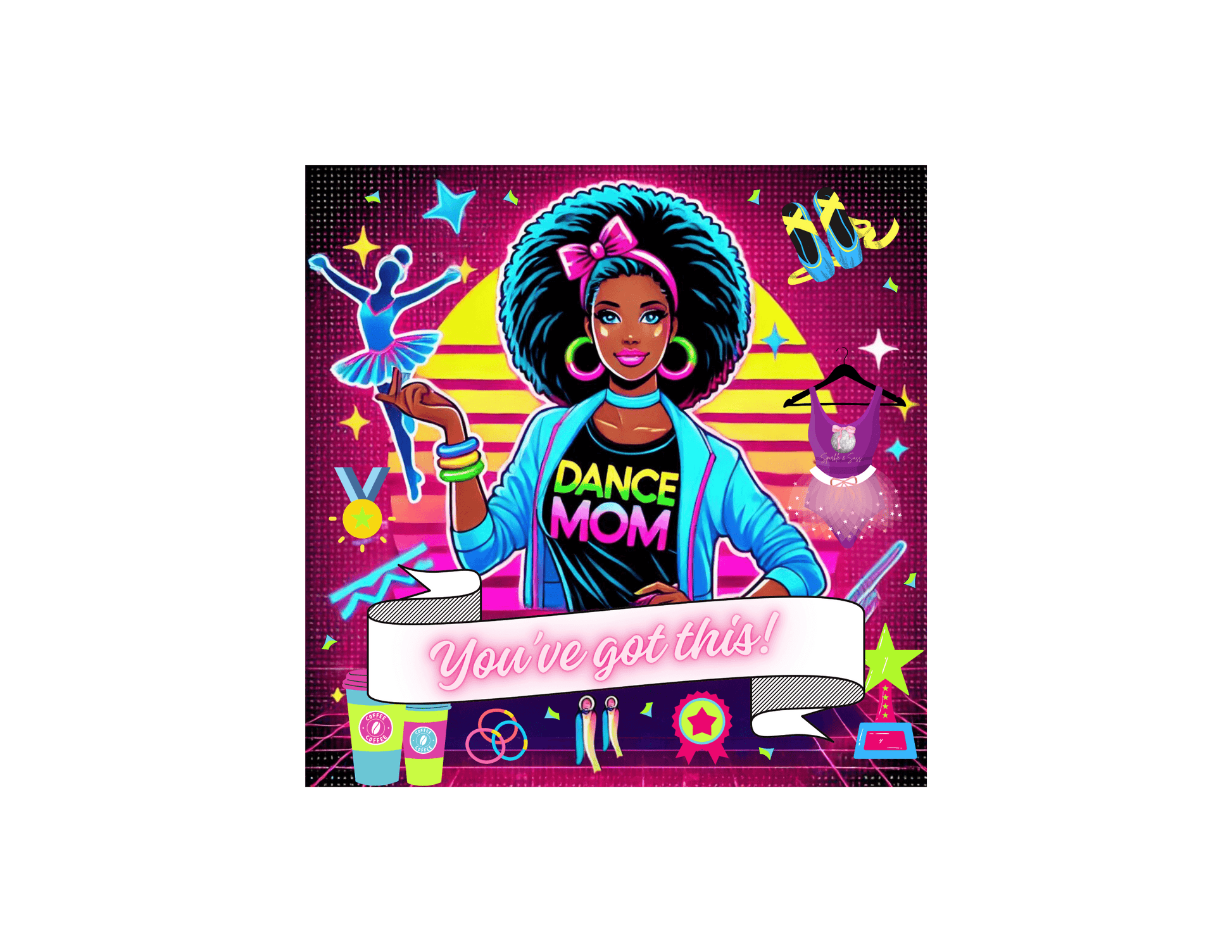 You've Got This! Dance Mom (Black Mom) - A Sparkling Performance ⭐️ Women's Softstyle Tee - Whippie's