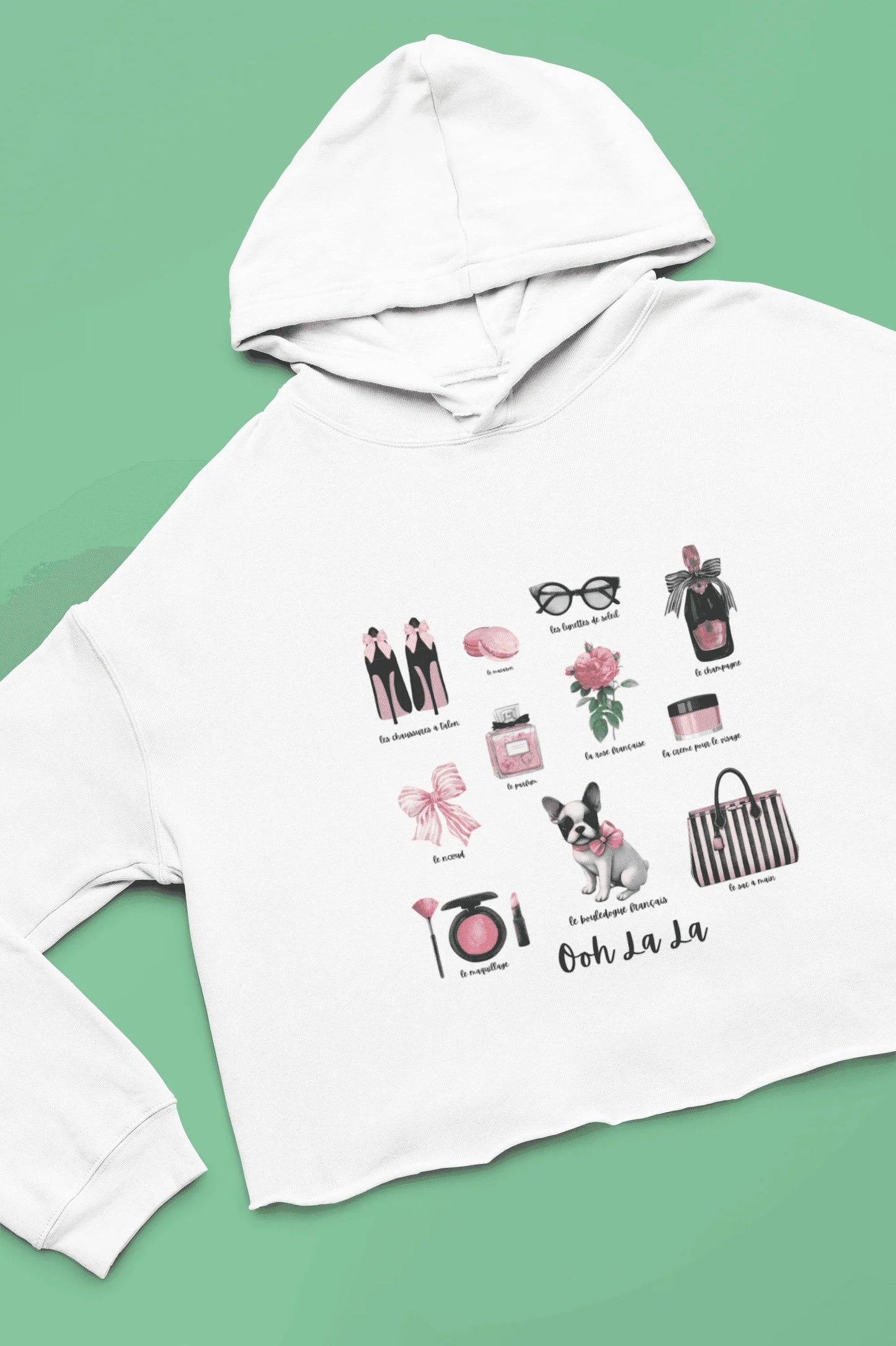 Ooh La La! French Chic Crop Hoodie - Whippie's