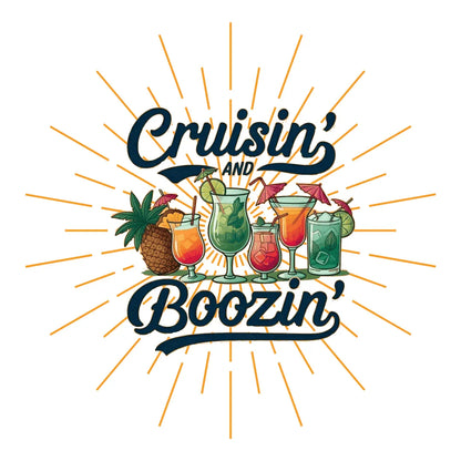 Cruisin' & Boozin' 🍹☀️ Women's Flowy Racerback Tank - Personalizable - Whippie's