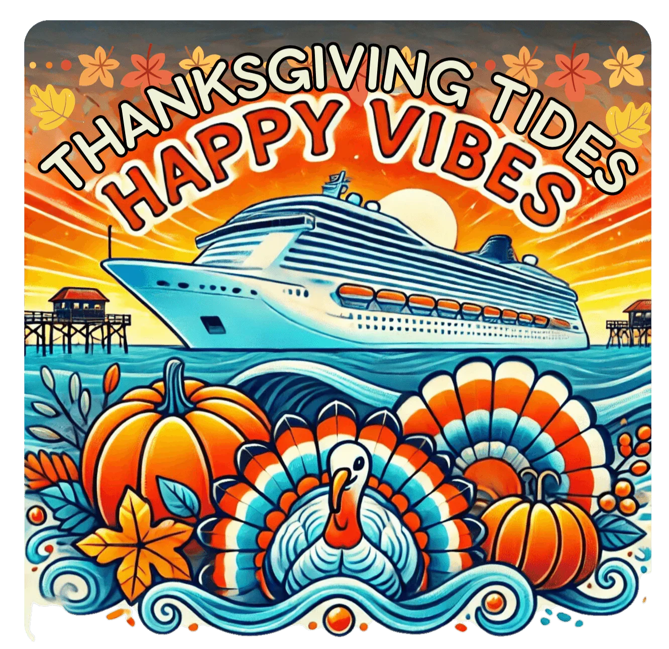 Thanksgiving Tides, Happy Vibes - Onesie - Whippie's