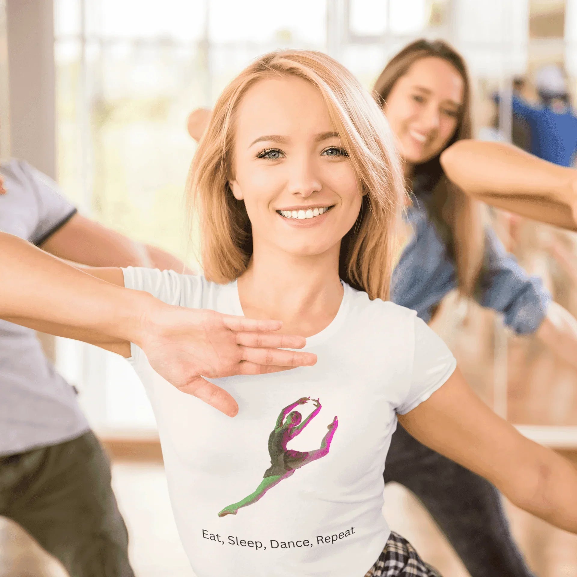 Eat, Sleep, Dance, Repeat Women's Softstyle Tee 💃 - Whippie's