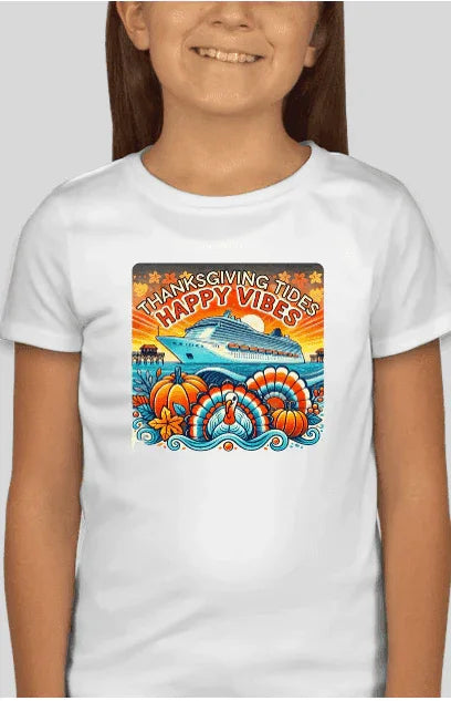 Thanksgiving Tides, Happy Vibes - Women's Softstyle Tee - Whippie's