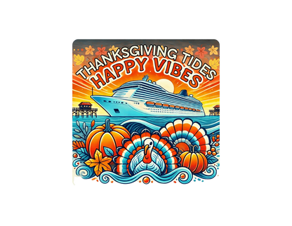 Thanksgiving Tides, Happy Vibes - Toddler Tee - Whippie's