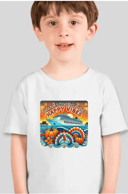 Thanksgiving Tides, Happy Vibes - Toddler Tee - Whippie's