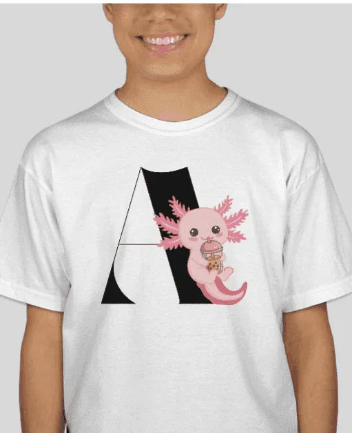 Alphabet Adventures: A is for Axolotyl! ✨ Youth T-Shirt - Whippie's