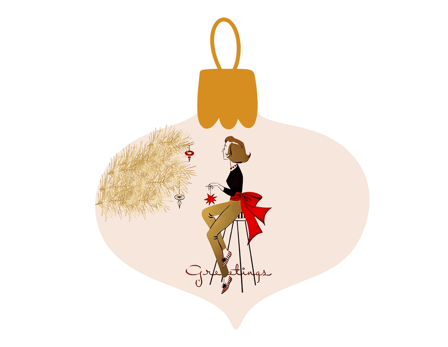 Retro Tree Decorating - Women's Tee - Whippie's