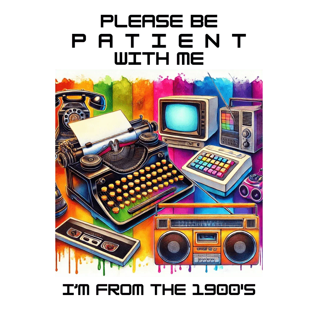 Please Be Patient, I'm from the 1900s 🕰️ - Unisex Cotton Ringer T-Shirt 🕰️ - Whippie's