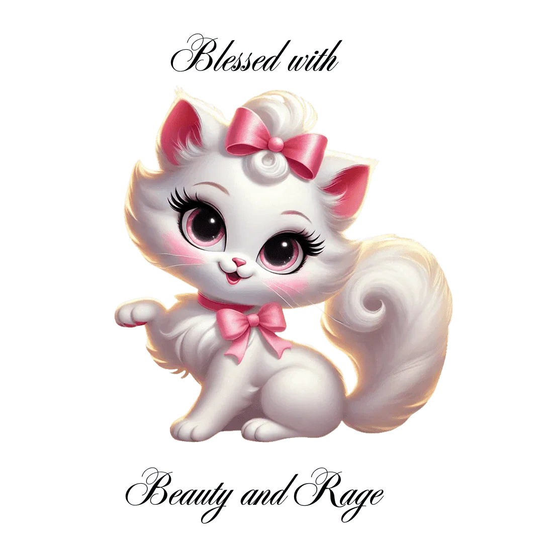 Blessed with Beauty & Rage - Women's Baby Tee 🐱 😈 - Whippie's