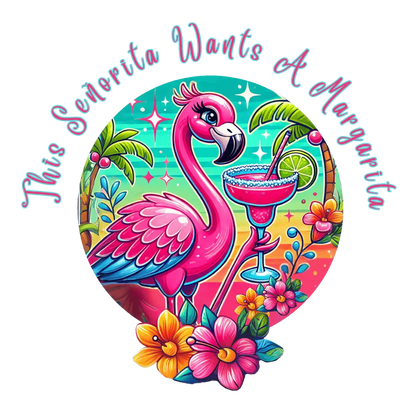 This Señorita Wants a Margarita - Women's Cotton Tee 🦩🍹 - Whippie's