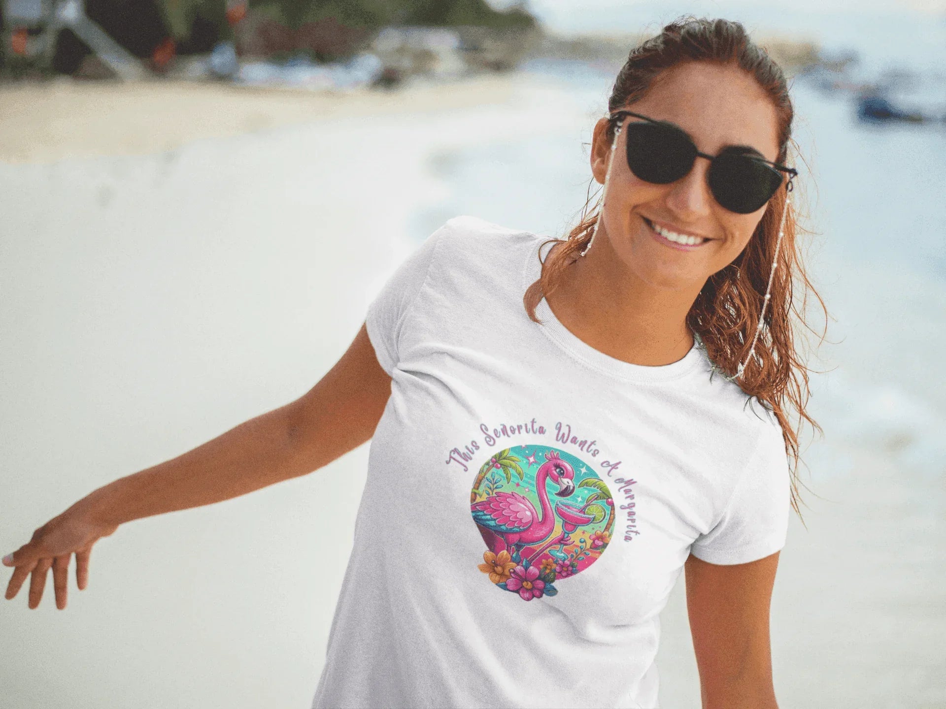 This Señorita Wants a Margarita - Women's Cotton Tee 🦩🍹 - Whippie's