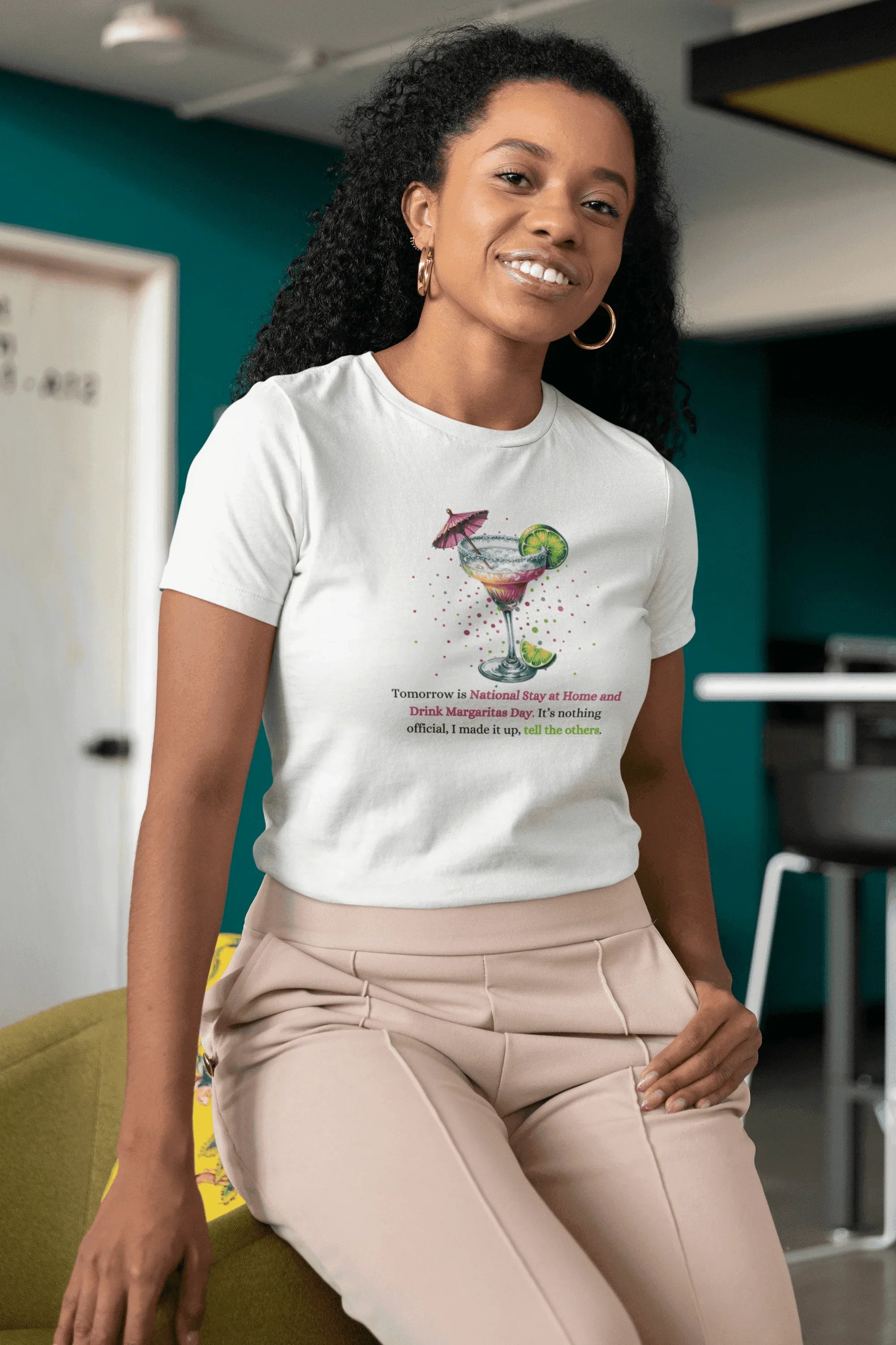 Margarita Day, It's Official (Because I Said So!) 🍹 - Women's Cotton Tee 🍹 - Whippie's