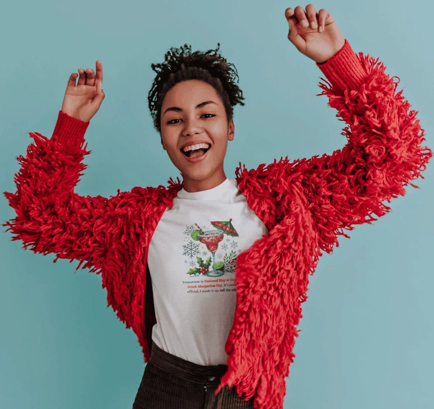 Margarita Day, It's Official (Because I Said So!) - Christmas Edition🍹 - Women's Cotton Tee 🍹 - Whippie's